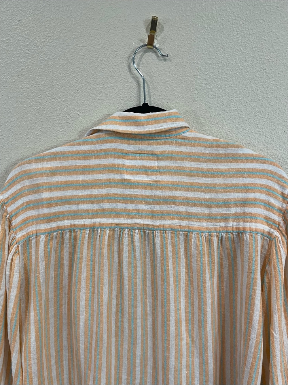 Rails Clio Linen Blend Clementine Striped Shirt - Picture 10 of 10